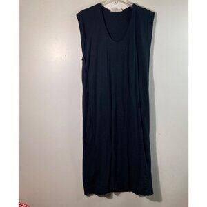 Womens Free People Beach Carta Tee Shirt Maxi Dress XS Pleat Detail Black XS Cot
